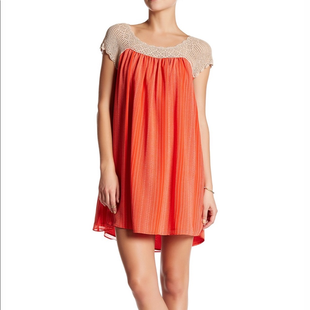 Joie Orange Silk Sheath Dress XS
